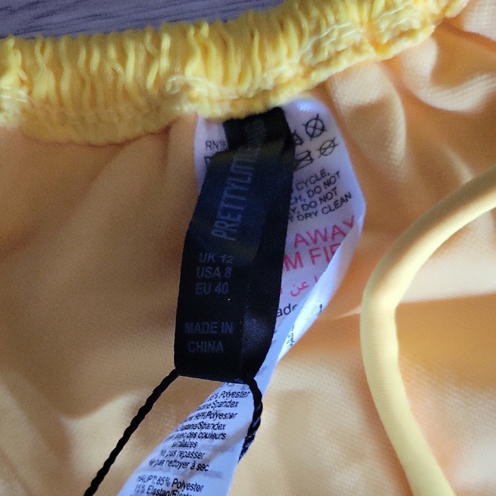 Vibrant Yellow Textured Bikini Bottom - Picture 3 of 3